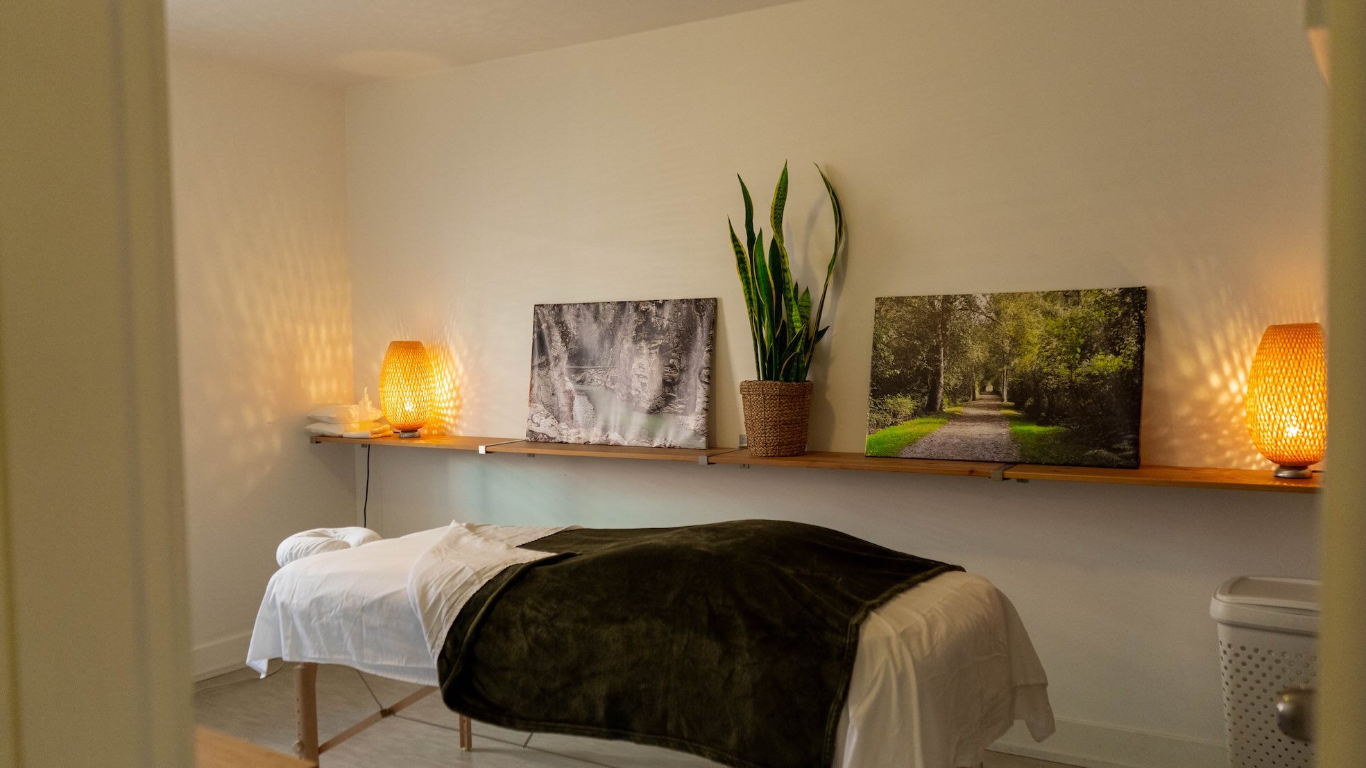 Serene and calming massage therapy room at Healing House Abbotsford